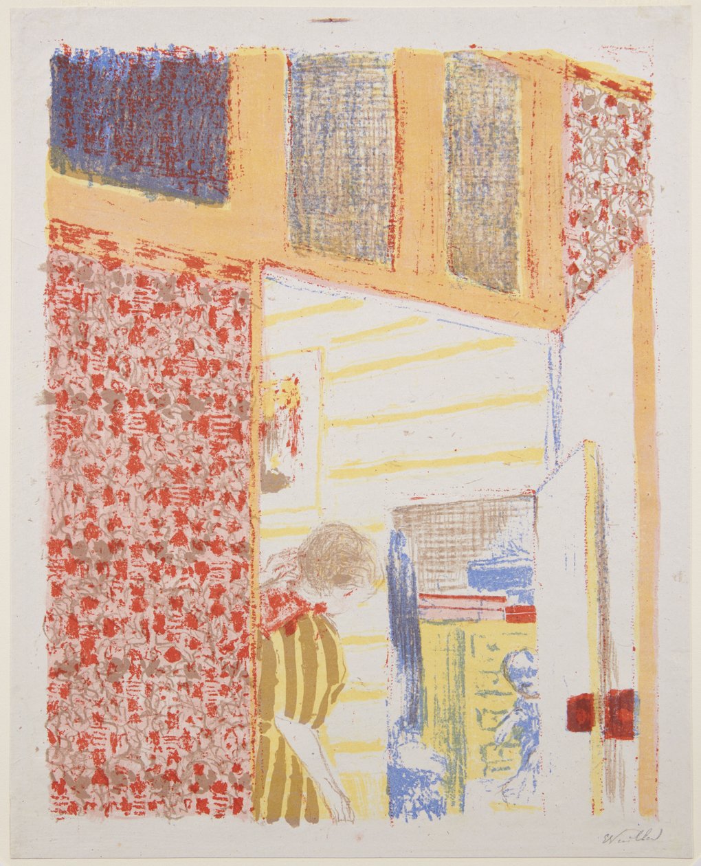 Landscapes and Interiors: Interior with Pink Wallpaper III by Edouard Vuillard