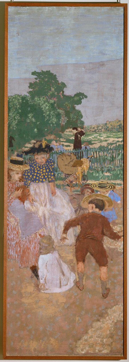 Park in Paris: Children Playing and Nursemaids by Edouard Vuillard