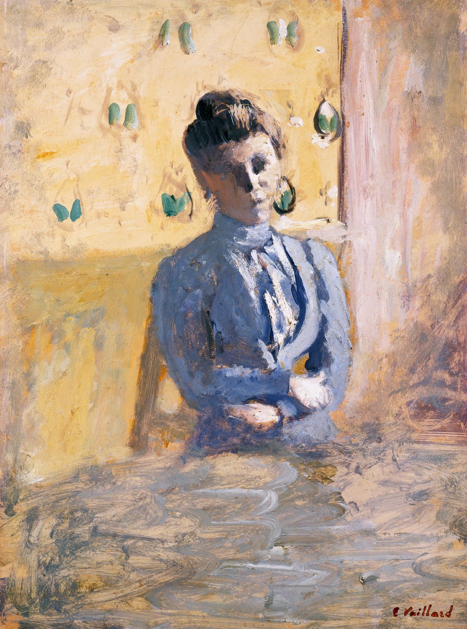 Seated Woman in Blue by Edouard Vuillard