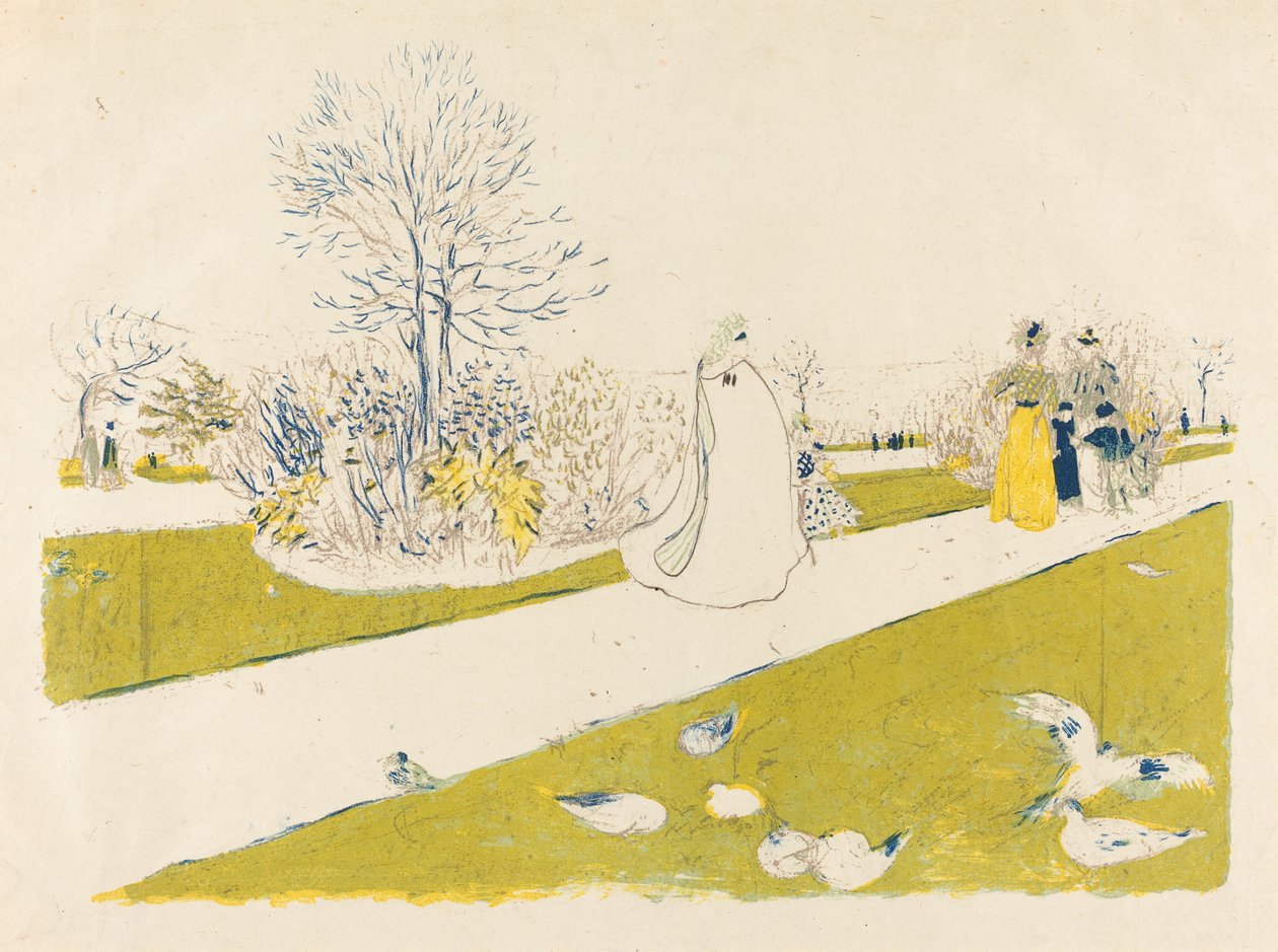The Tuileries Garden, published 1896 by Edouard Vuillard
