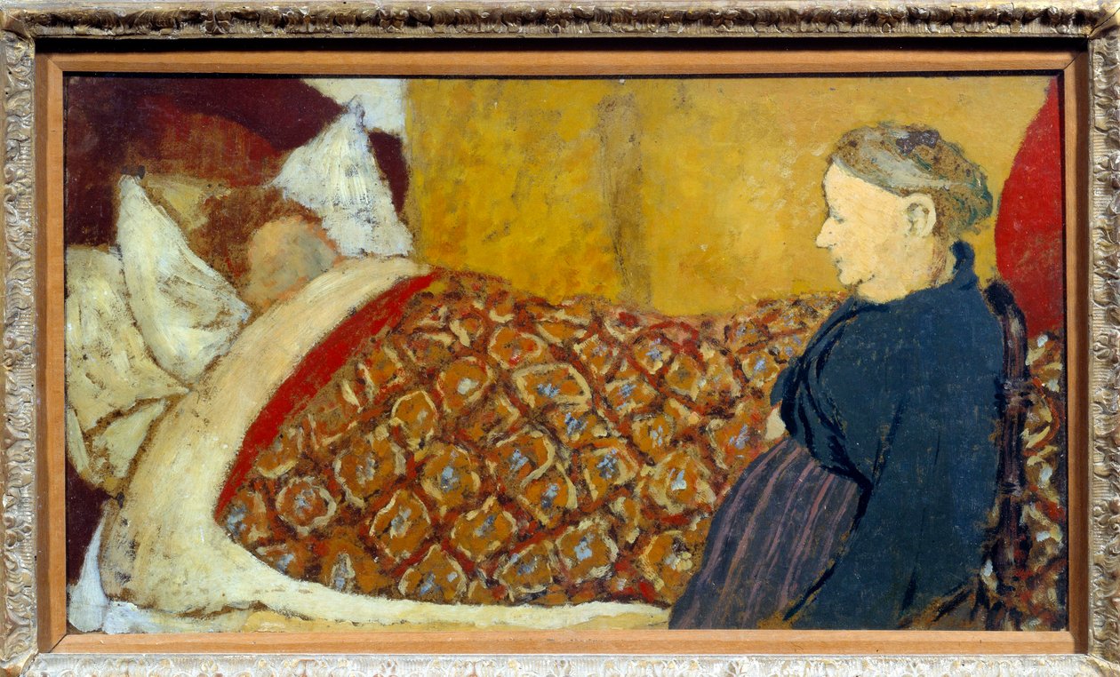 The Lullaby (A Grandmother Sings a Lullaby or Tells a Story to a Child to Sleep) by Edouard Vuillard