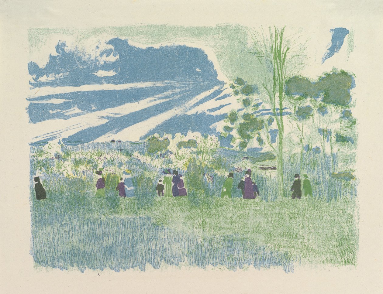 Across the Fields, from the Series Landscapes and Interiors by Edouard Vuillard