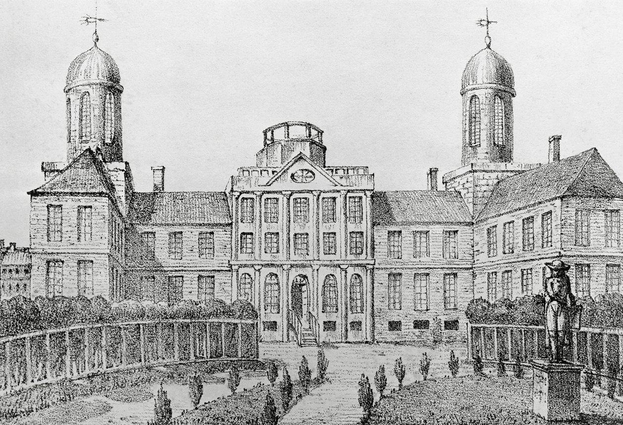 Hospital in Philadelphia, United States of America, Lithography by Edouard de Montule by Edouard de Montule