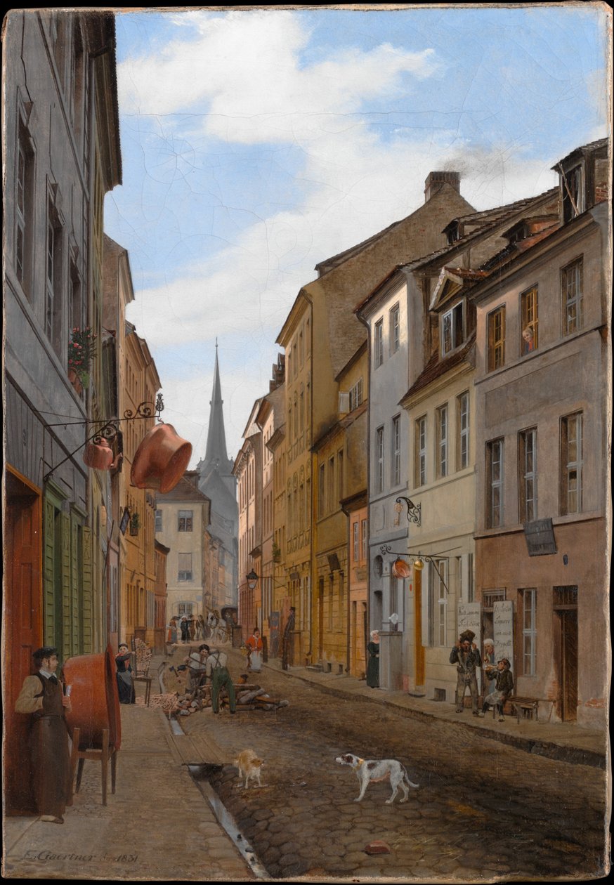 The Parochial Street by Eduard Gaertner