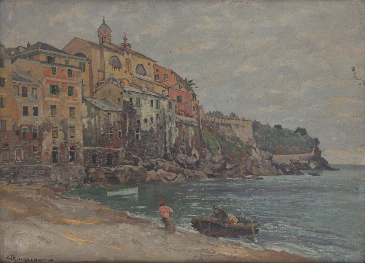 Italian City by the Sea by Eduard Ameseder