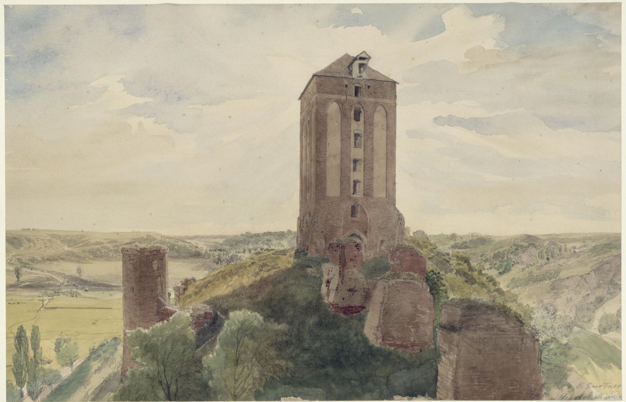 Roggenhausen Castle by Eduard Gaertner