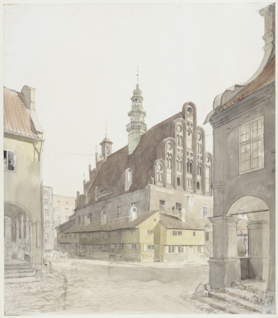 The Town Hall in Heilsberg by Eduard Gaertner