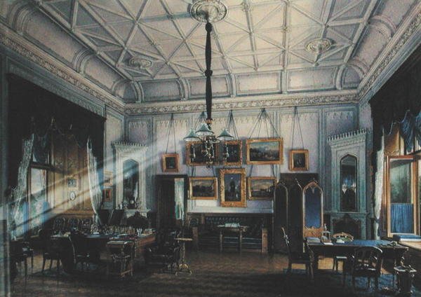 Blue Study of Emperor Alexander II (1818-81) in the Farm Palace, 1860 by Eduard Hau