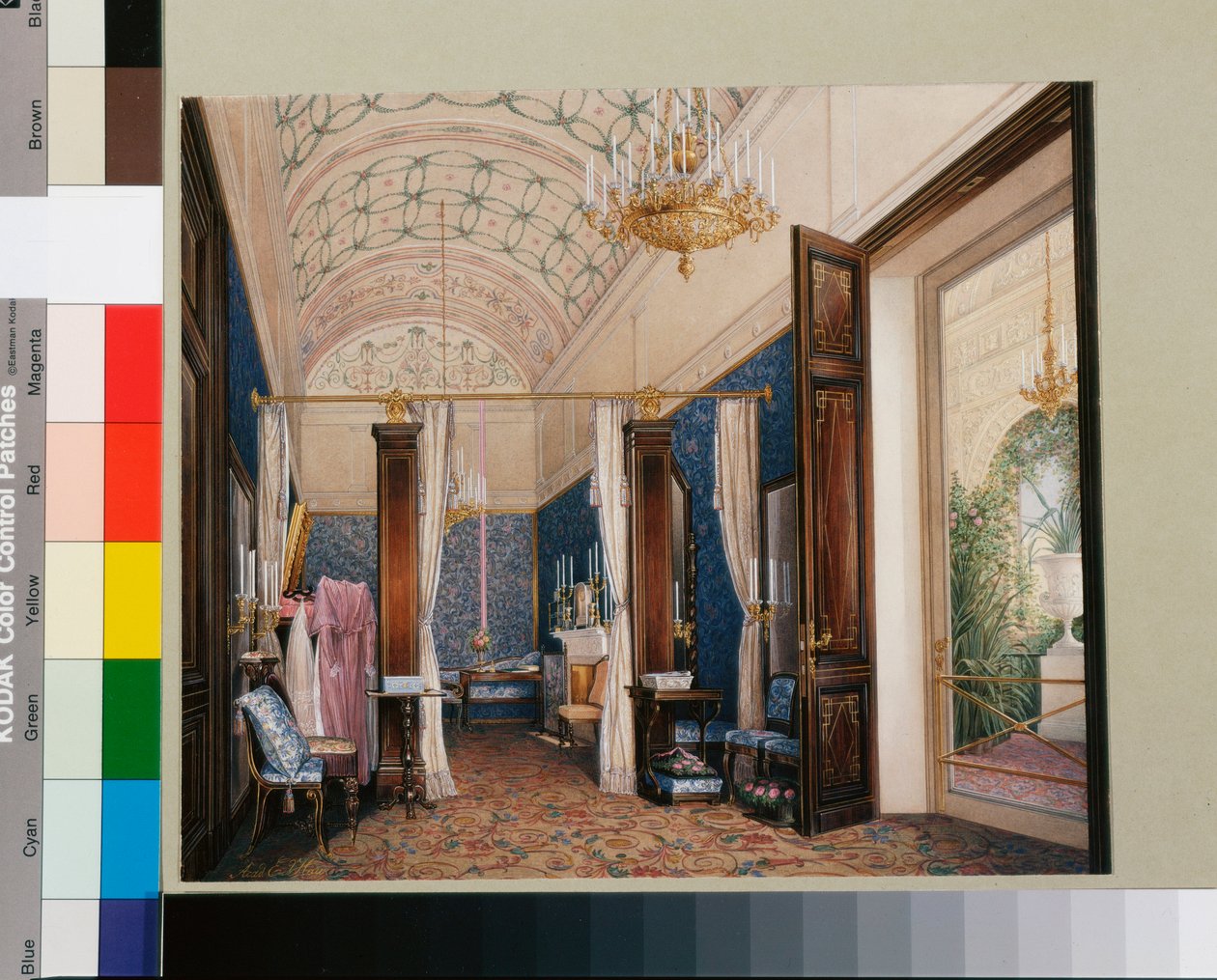 Interiors of the Winter Palace: The Dressing Room of Empress Alexandra Fyodorovna by Eduard Hau