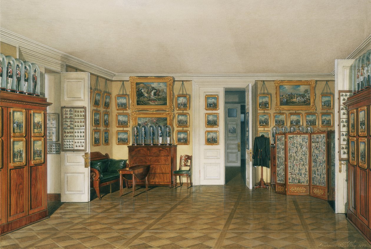 Interiors of the Winter Palace: The Valet Room of Emperor Alexander II by Eduard Hau