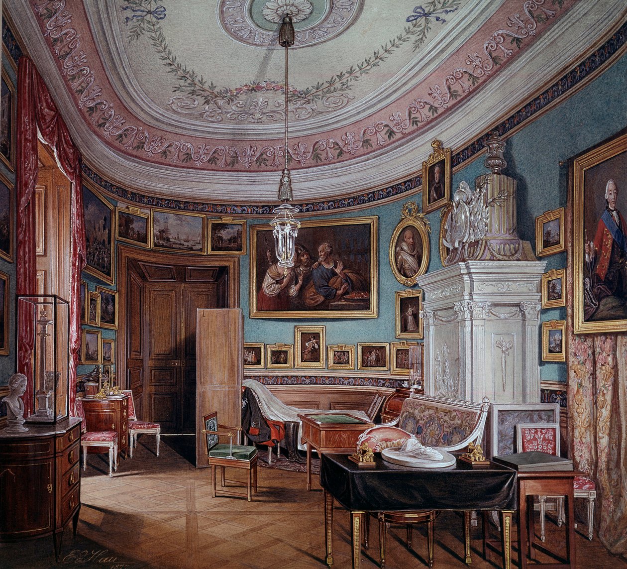 View of the Room of Paul I at Gatchina by Eduard Hau