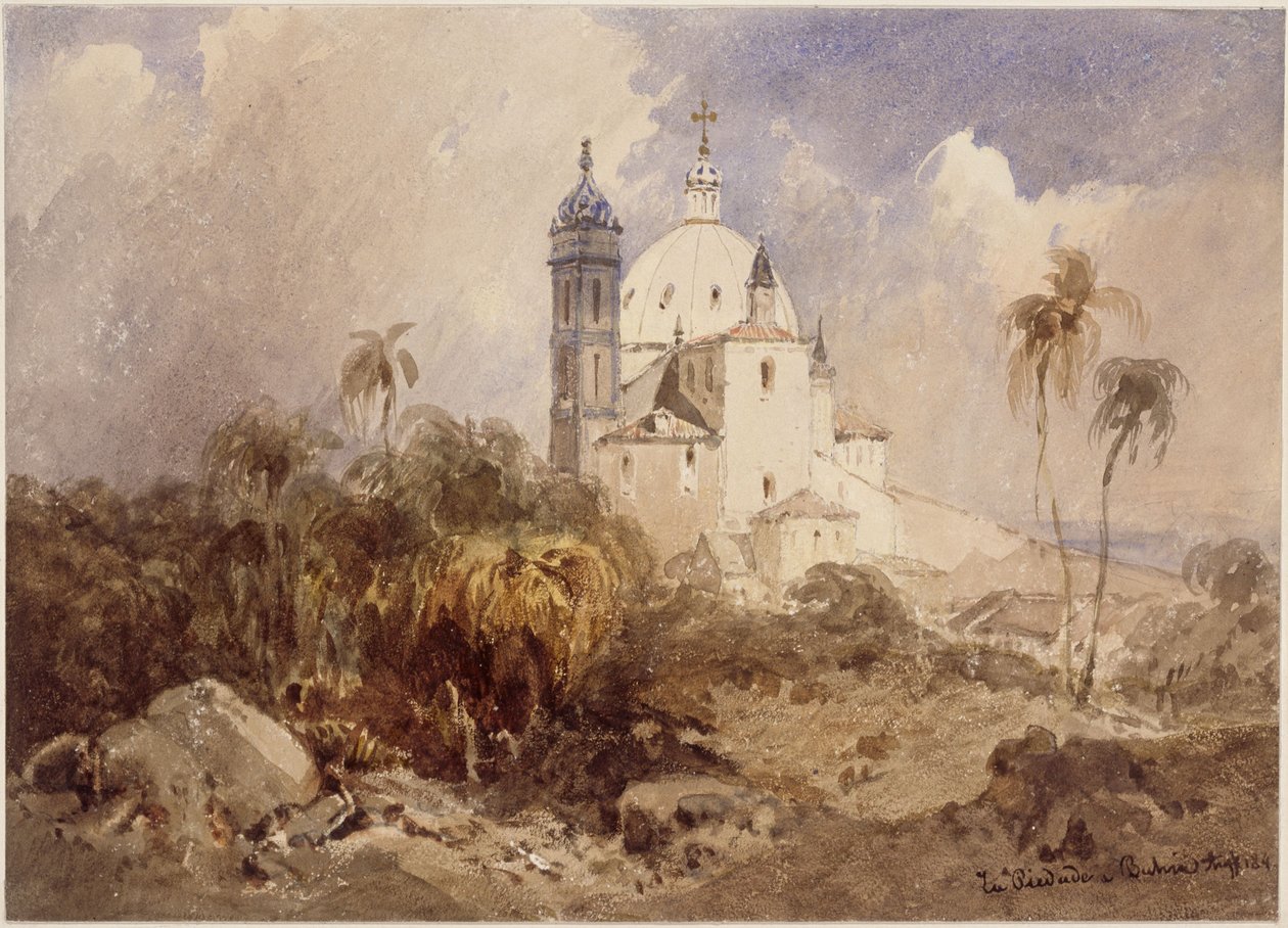 View of the Church La Piedade in Salvador (Bahia) by Eduard Hildebrandt