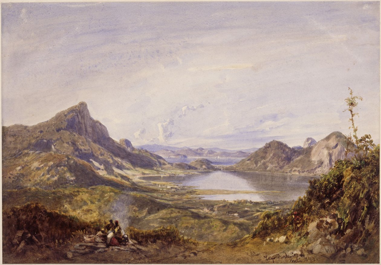 Lagoa Rodrigo de Freitas, Rio de Janeiro by Eduard Hildebrandt