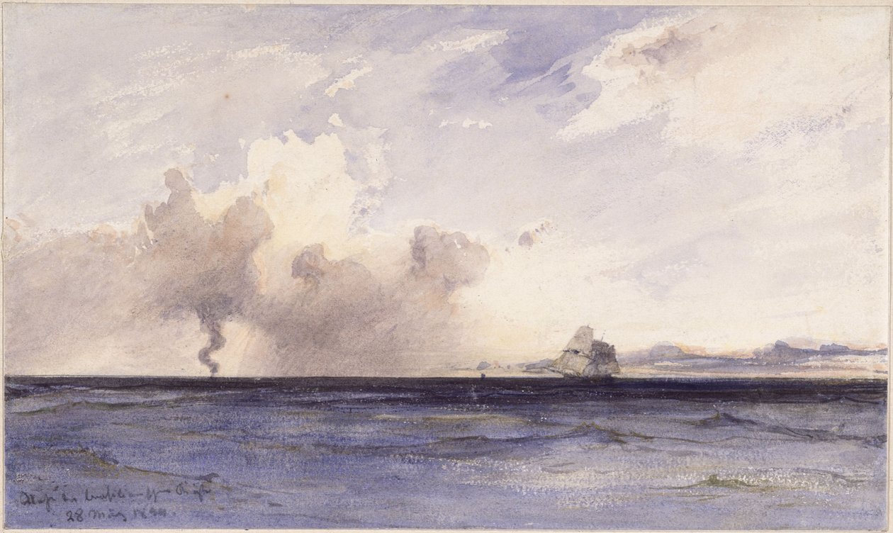 Sailboat Near the Brazilian Coast by Eduard Hildebrandt