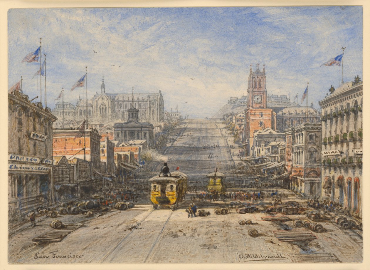 Street in San Francisco by Eduard Hildebrandt