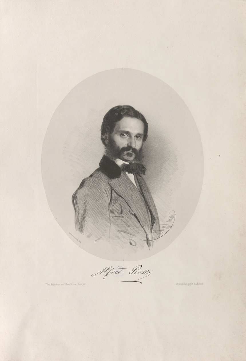 Portrait of the Cellist and Composer Alfredo Piatti by Eduard Kaiser