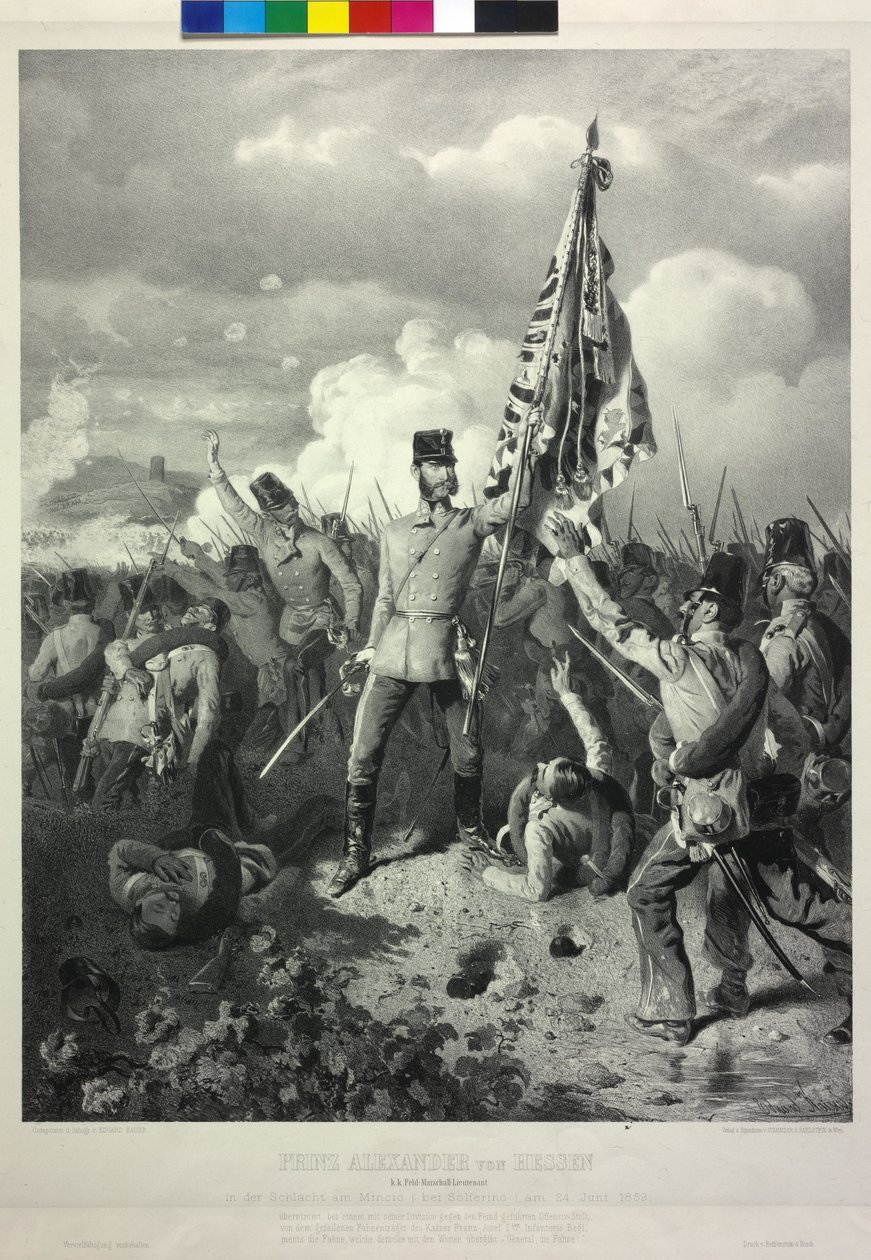 Prince Alexander of Hesse k. k. field marshal lieutenant in the battle on the Mincio at Solferino on the 24th June 1859 by Eduard Kaiser