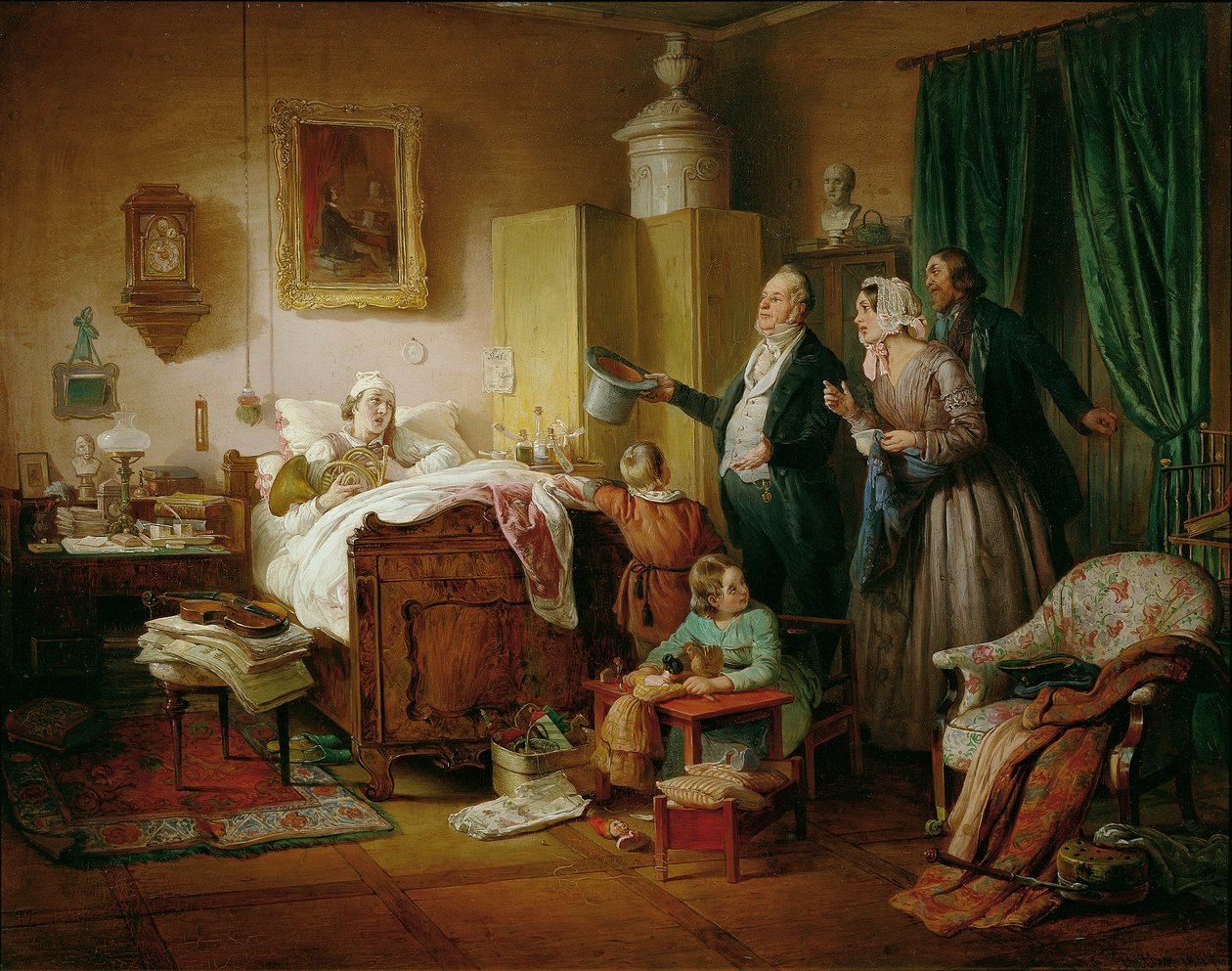 The Sick Musician by Eduard Ritter: Premium art reproduction