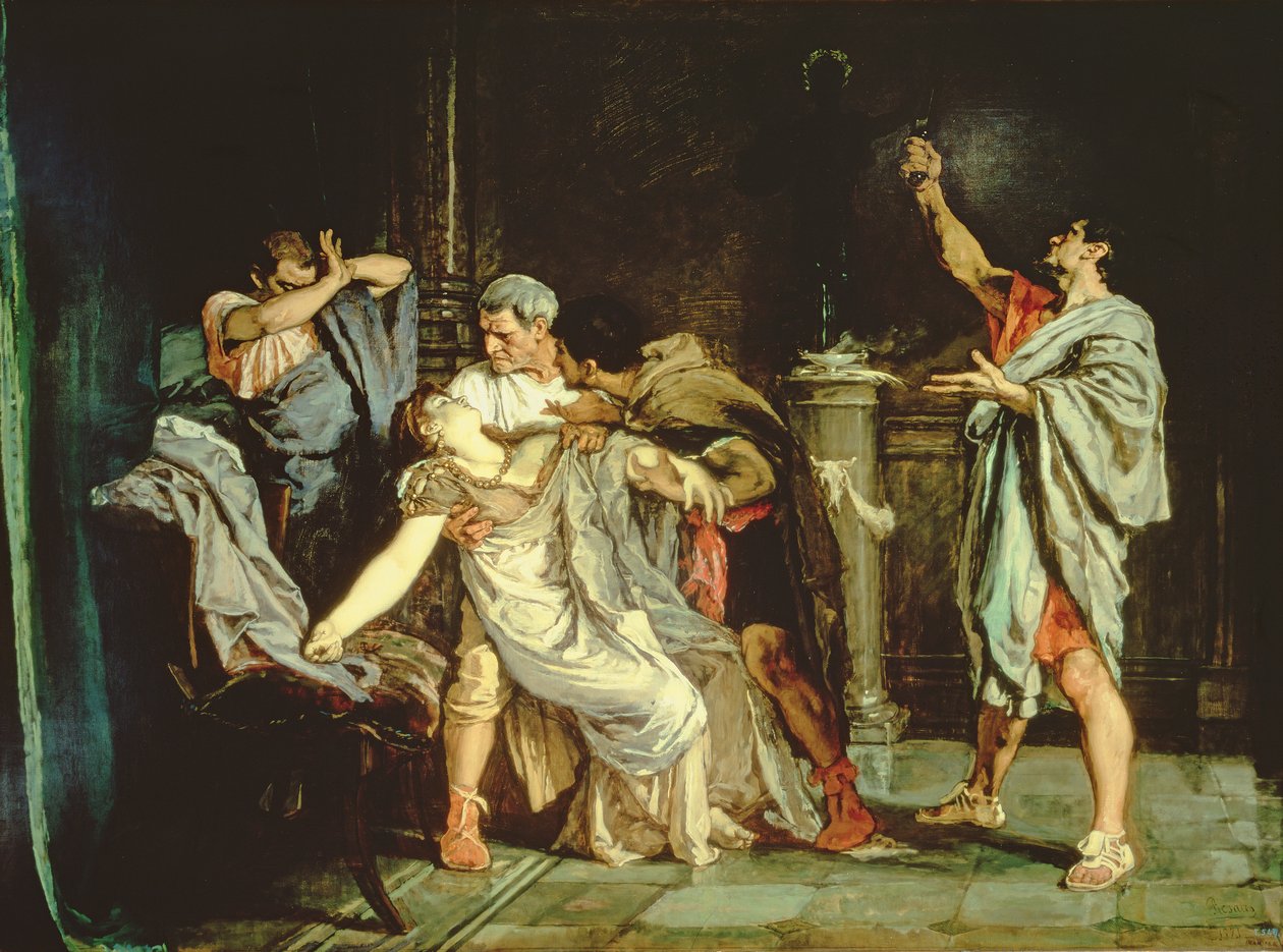 Death of Lucretia by Eduardo Rosales