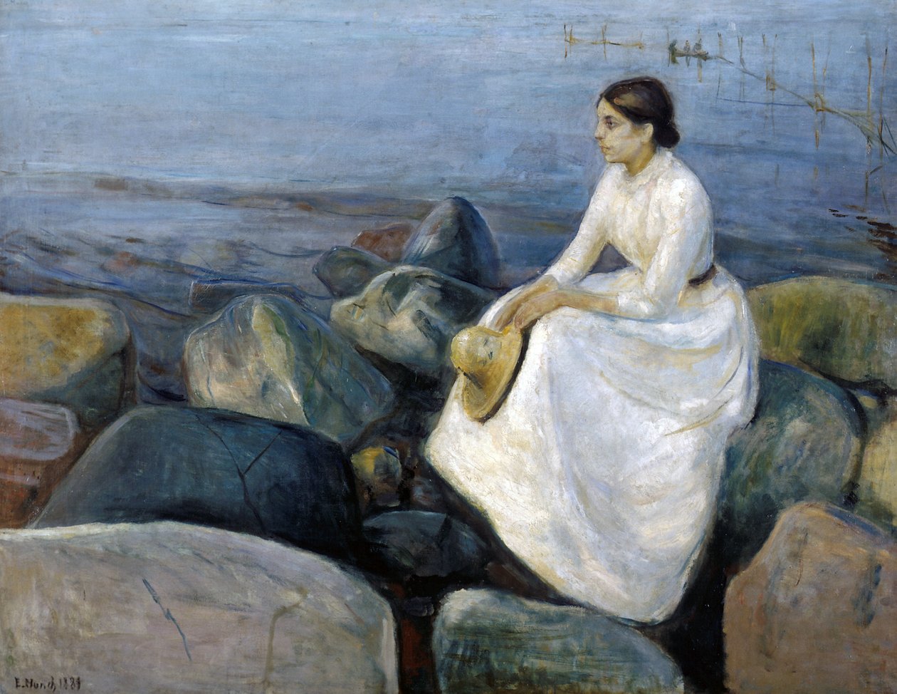 Summer Night, Inger on the Beach by Edvard Munch