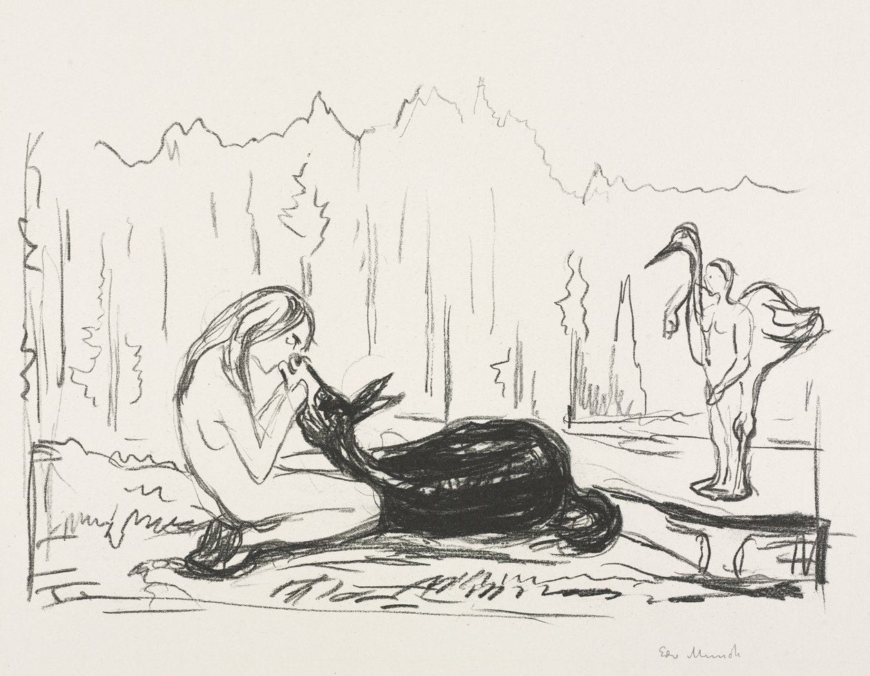 Alpha and Omega: The Wife Omega and the Donkey by Edvard Munch
