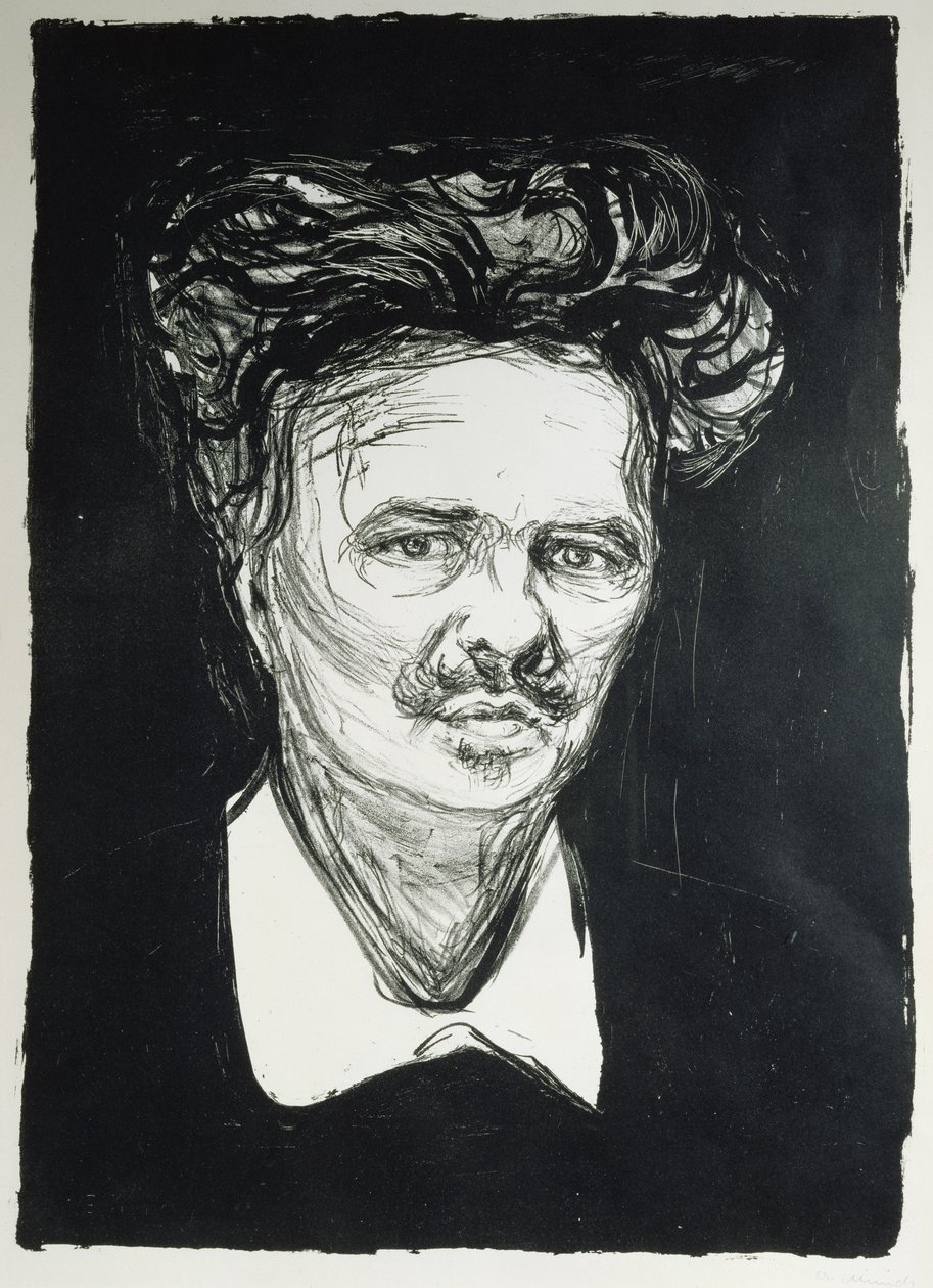 August Strindberg by Edvard Munch