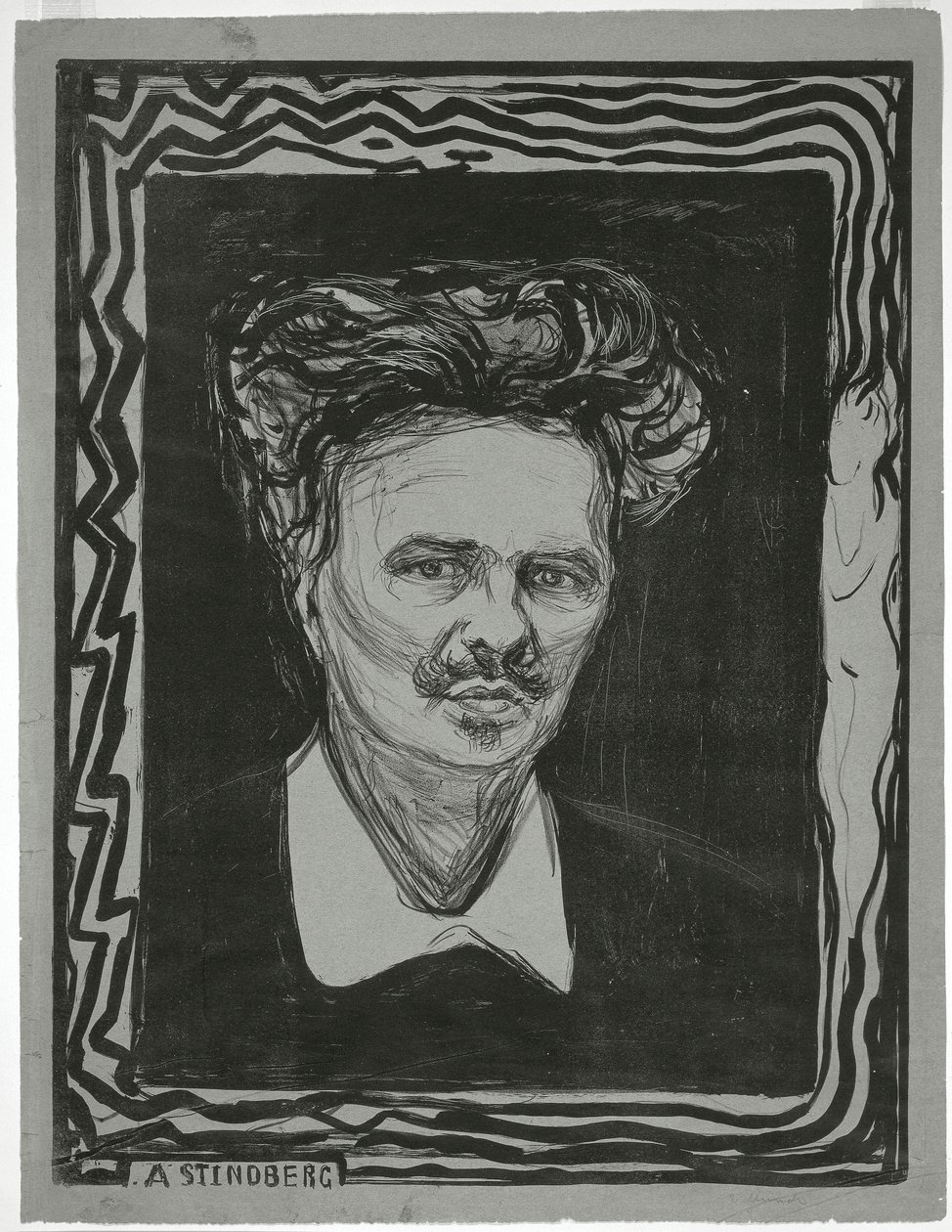 August Strindberg by Edvard Munch