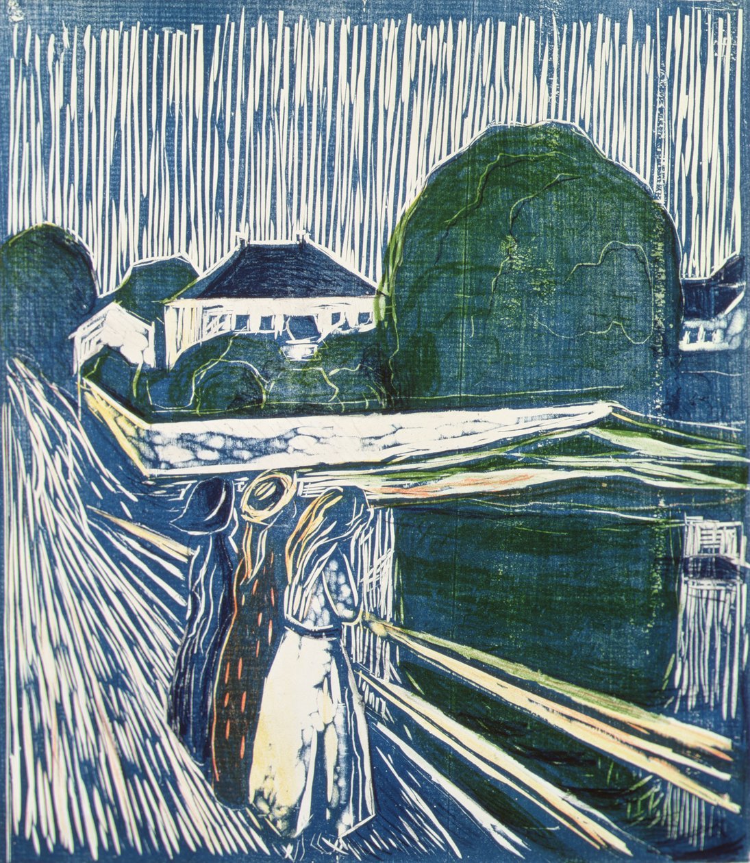 Girls on a Bridge by Edvard Munch