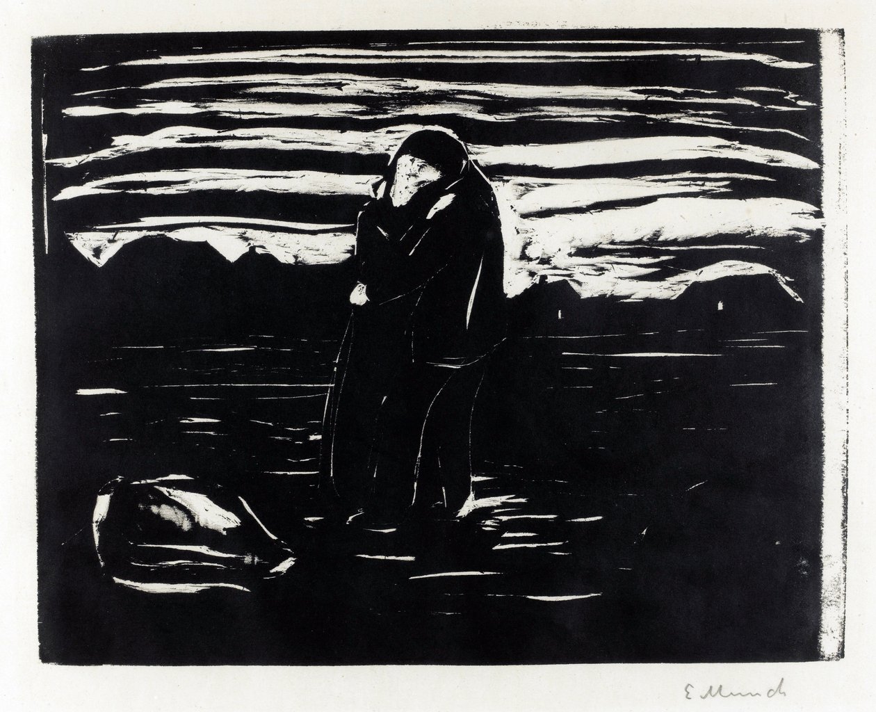Kiss in the Field by Edvard Munch