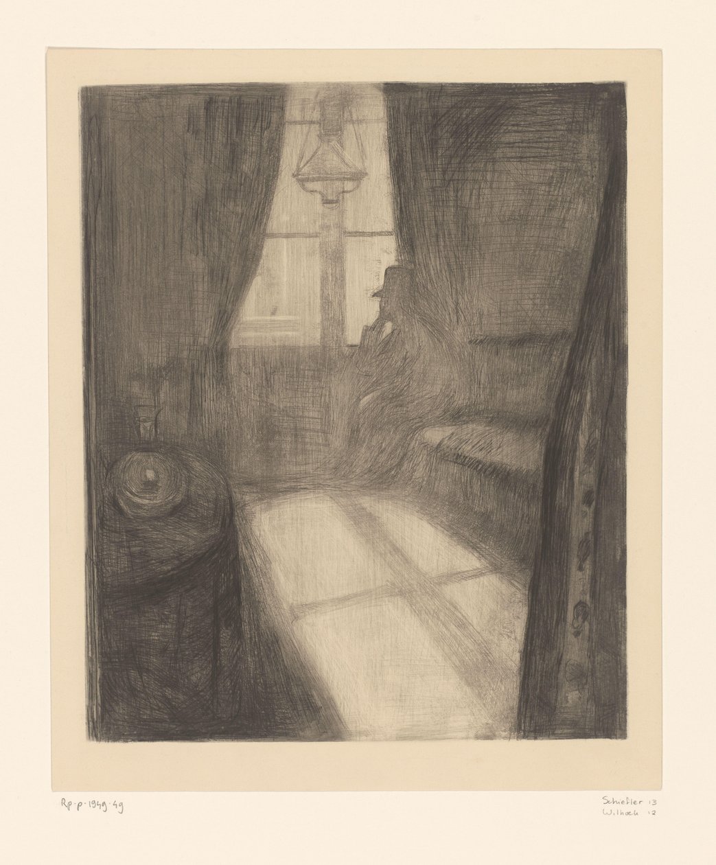 Man in an Interior Sitting by the Window by Edvard Munch