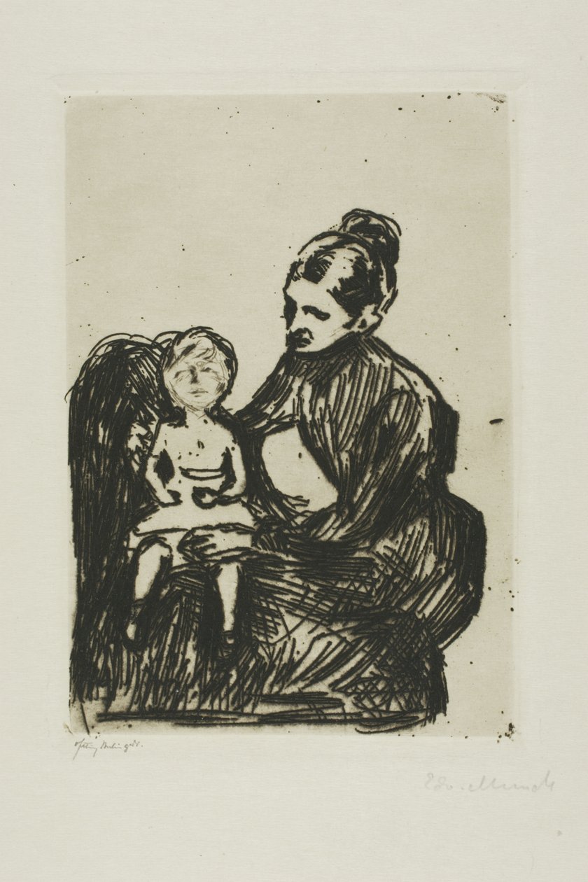 Nurse with a Boy/The Mother and the Crying Child by Edvard Munch