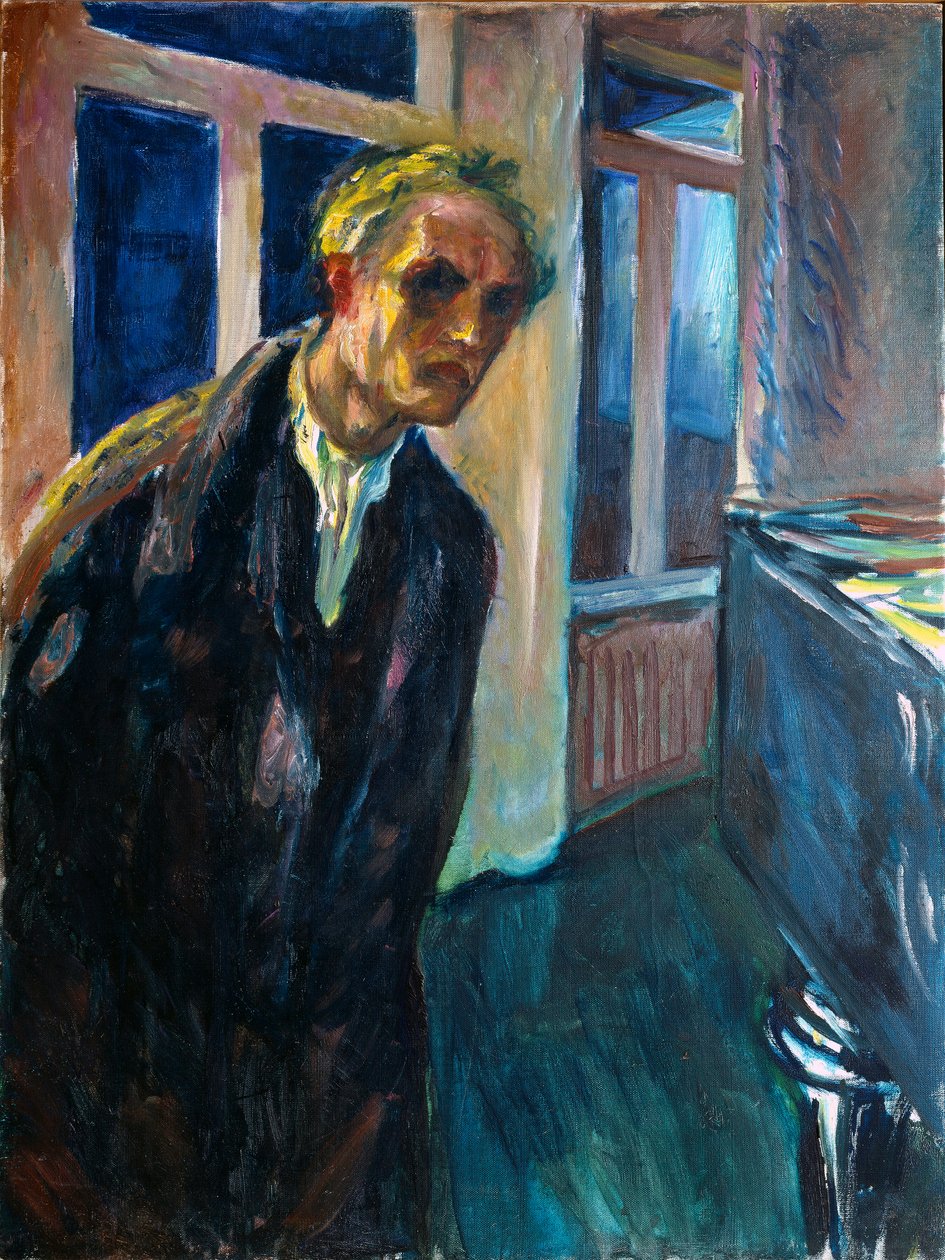 Self Portrait or Man Walking Night (1923-1924) by Edvard Munch by Edvard Munch
