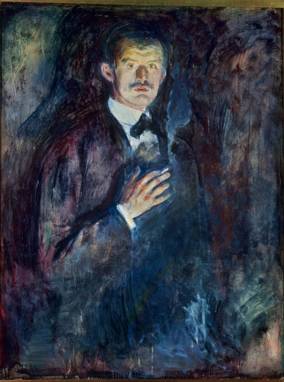 Self-Portrait with Cigarette by Edvard Munch