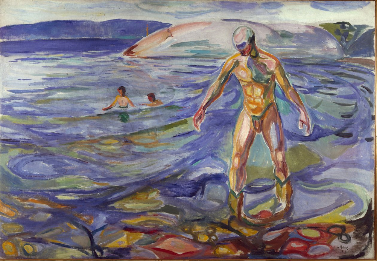 The Bather (1918) by Edvard Munch by Edvard Munch