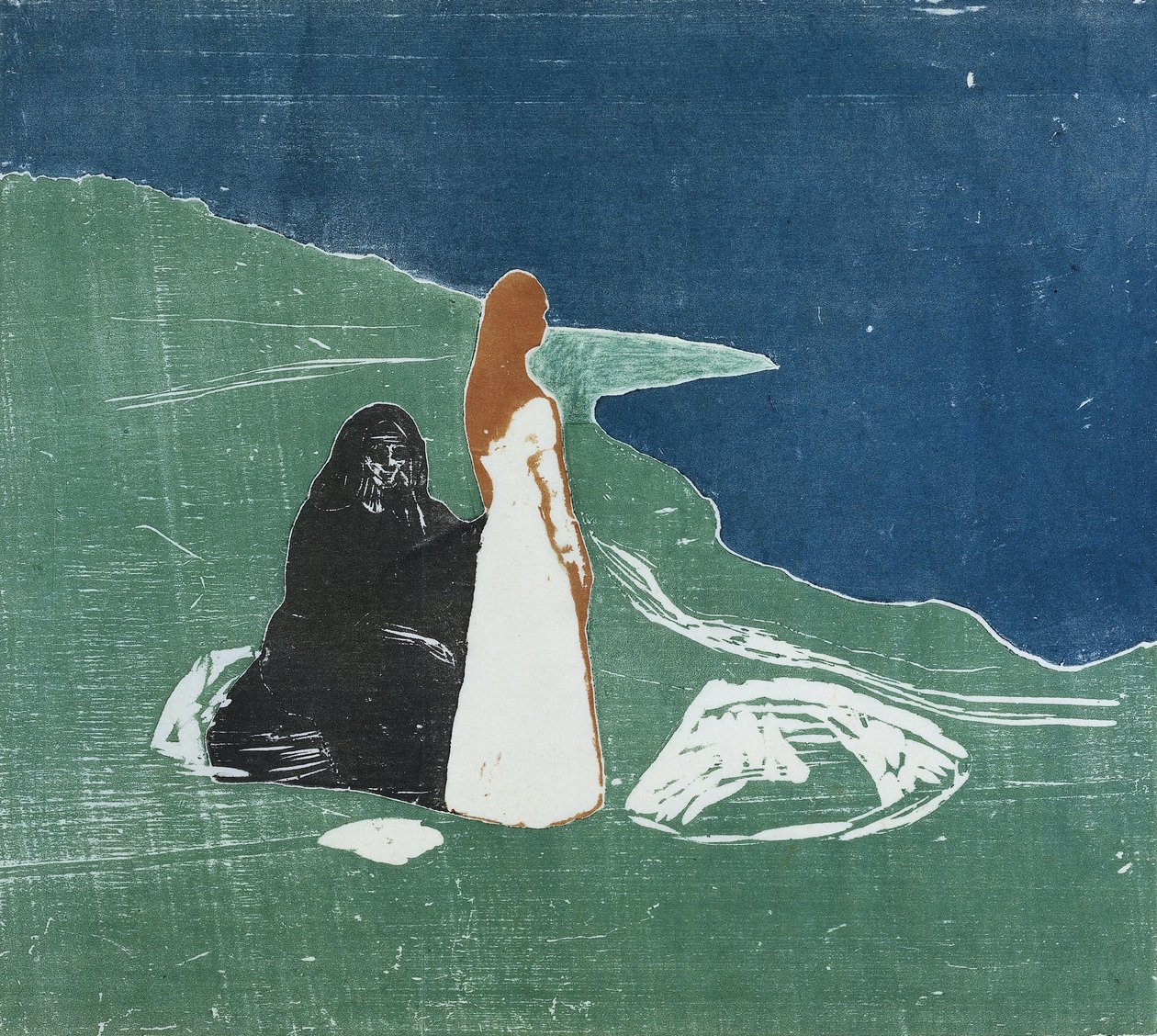 Two Women on a Beach by Edvard Munch