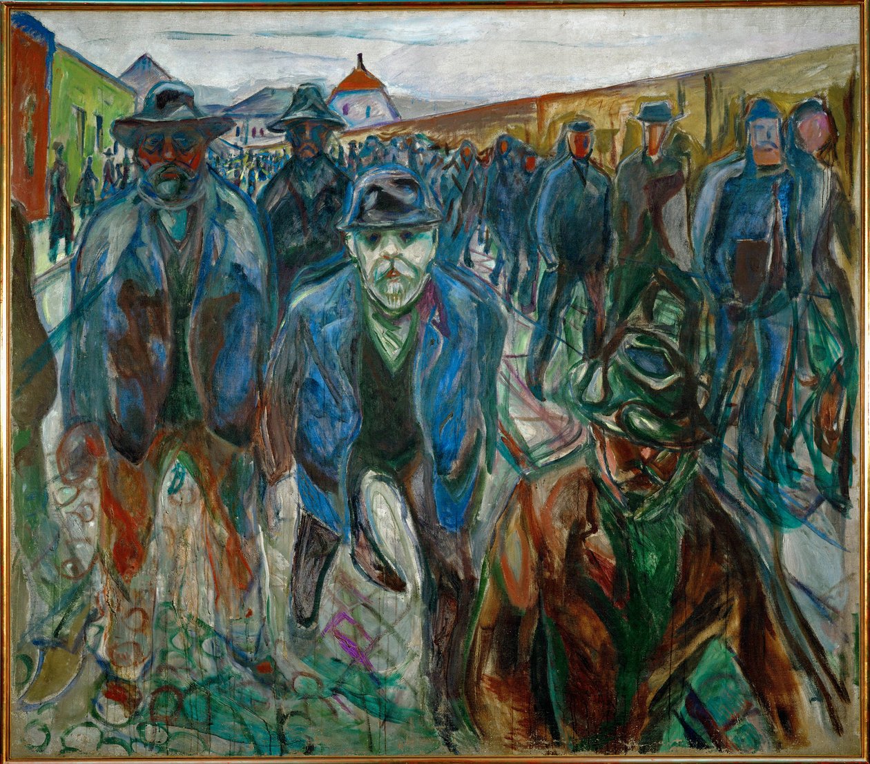 Workers on Their Way Home by Edvard Munch