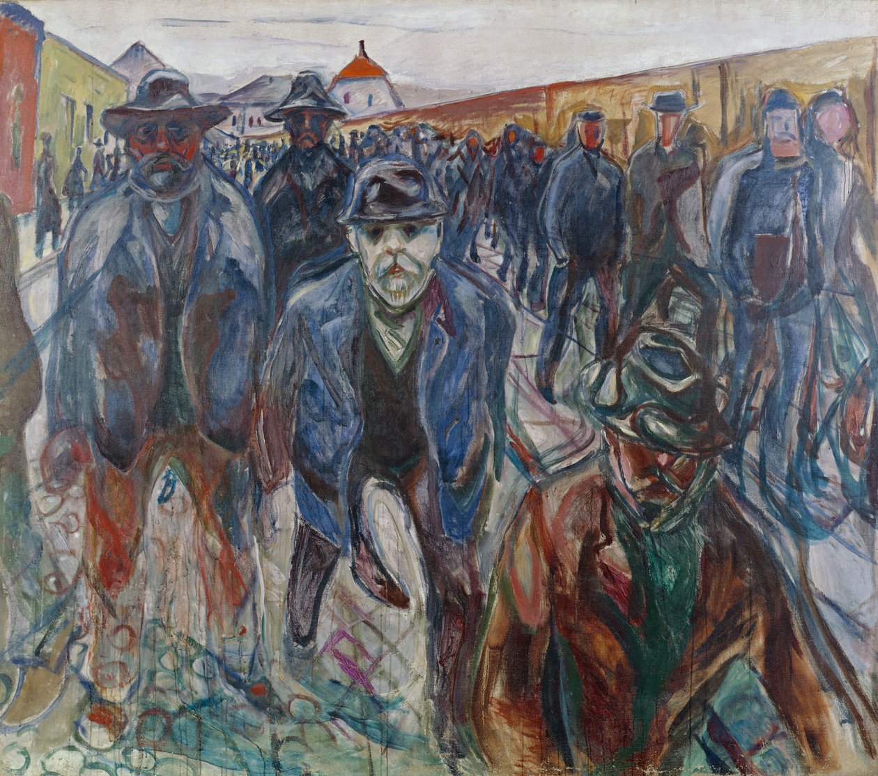 Workers on Their Way Home by Edvard Munch