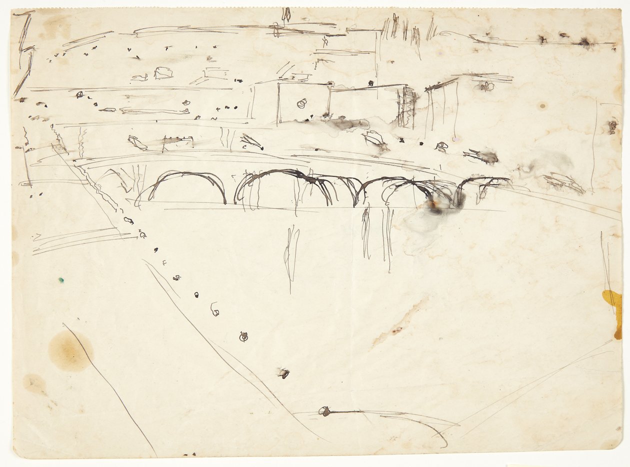 View from a Window by the Lungarno over the River towards Santo Spirito and San Miniato Heights, Florence by Edvard Weie