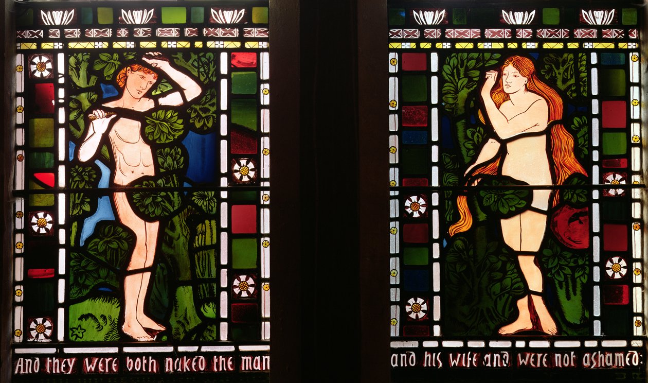 Adam and Eve in the Garden of Eden by Edward Burne Jones