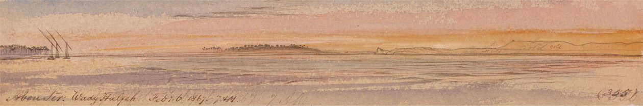 Abu Seer, Wady Halfeh by Edward Lear