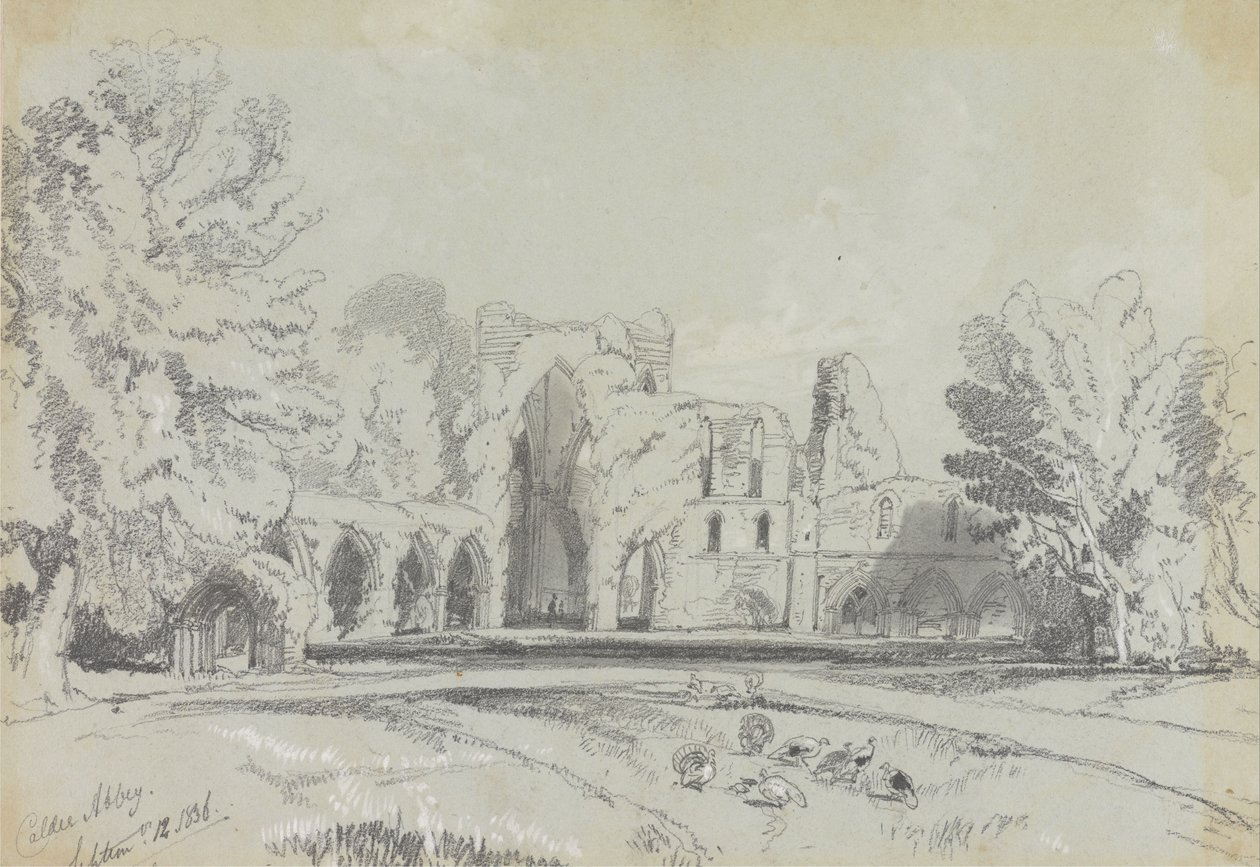 Calder Abbey, September 12, 1836 by Edward Lear