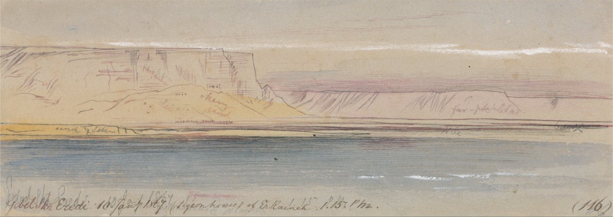 Gebel Sheikh Eredi (Pigeon House of Er Raineh) by Edward Lear