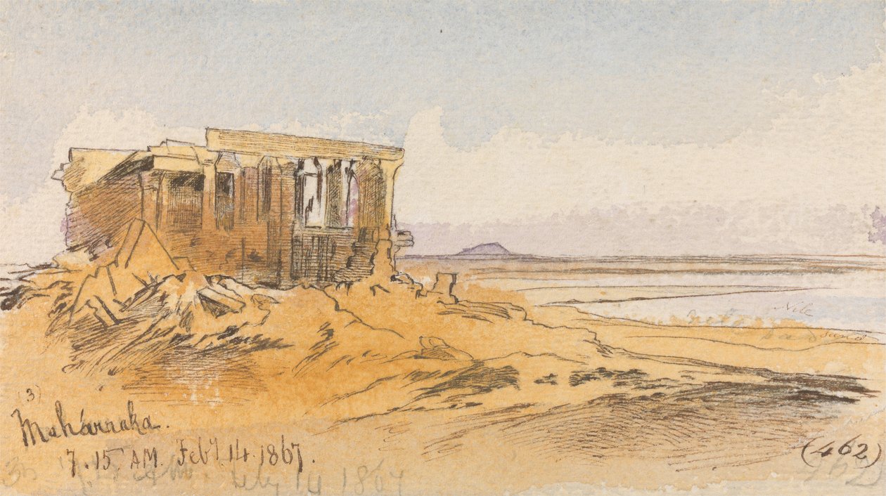 Maharraka, 7-15 am, 14 February 1867 by Edward Lear