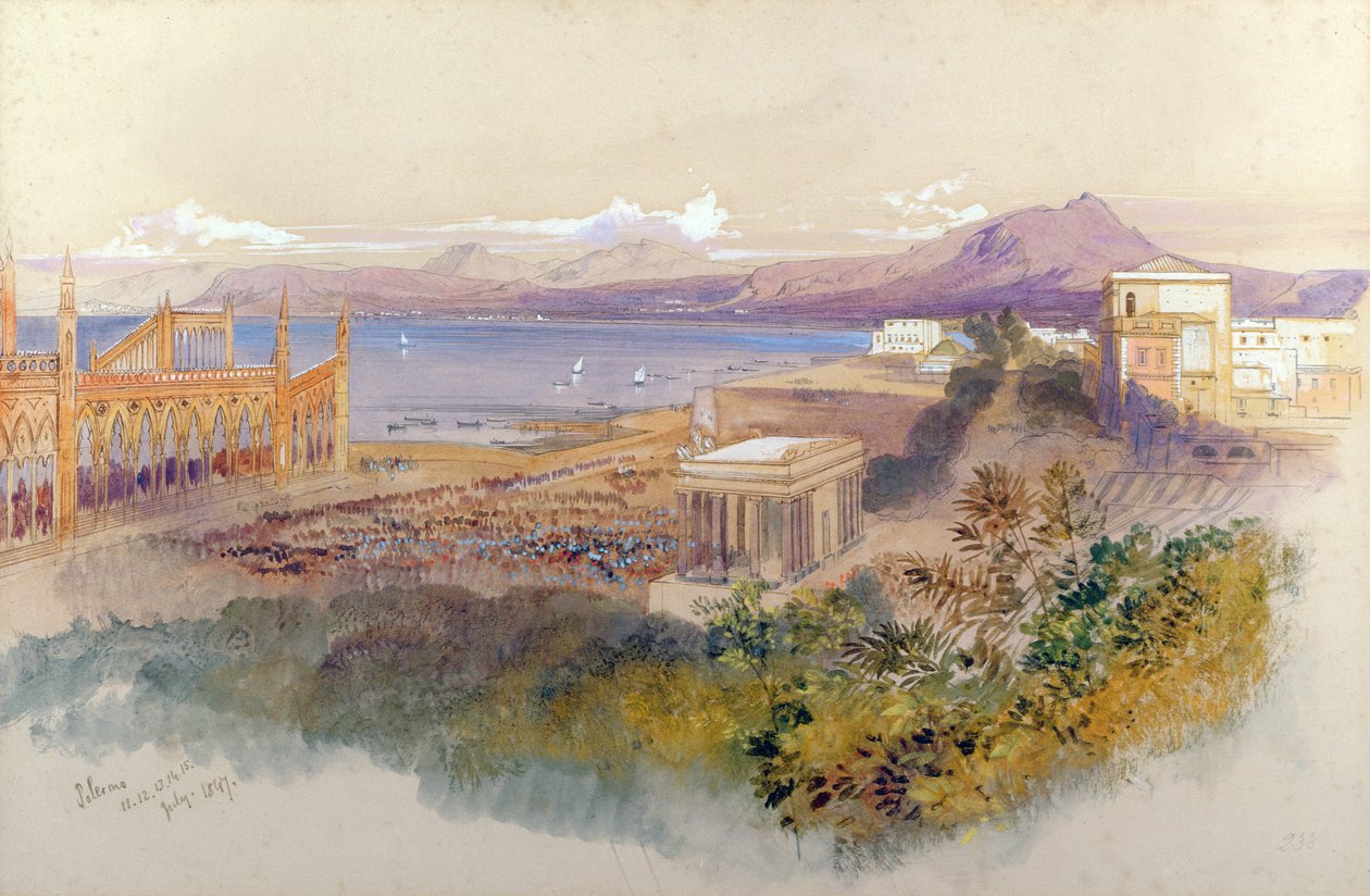 Palermo, 1847 by Edward Lear