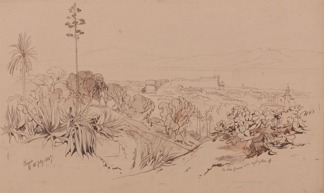 Reggio, 26 July 1847 by Edward Lear