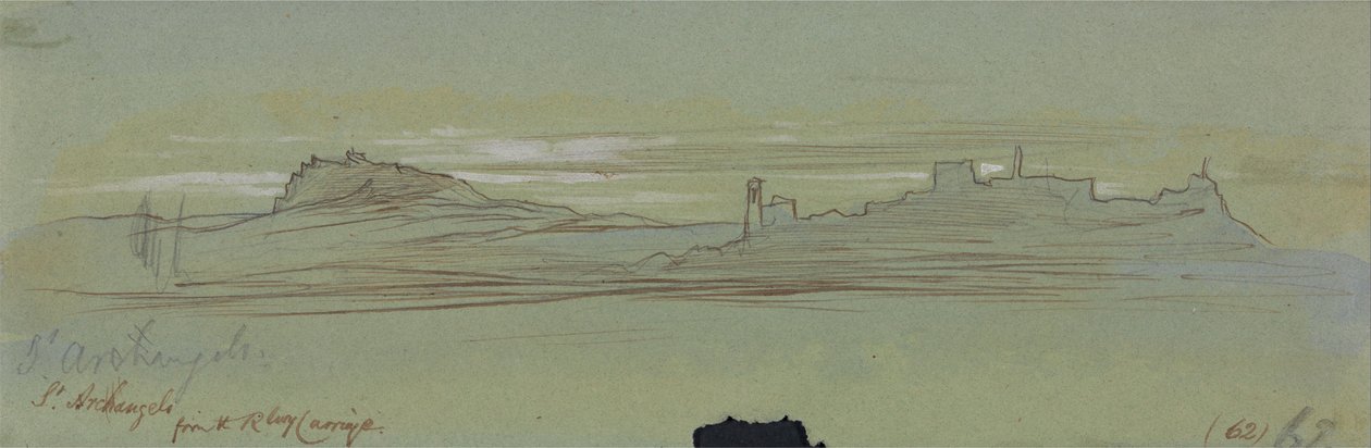 St. Archangelo, from the Railway Carriage by Edward Lear