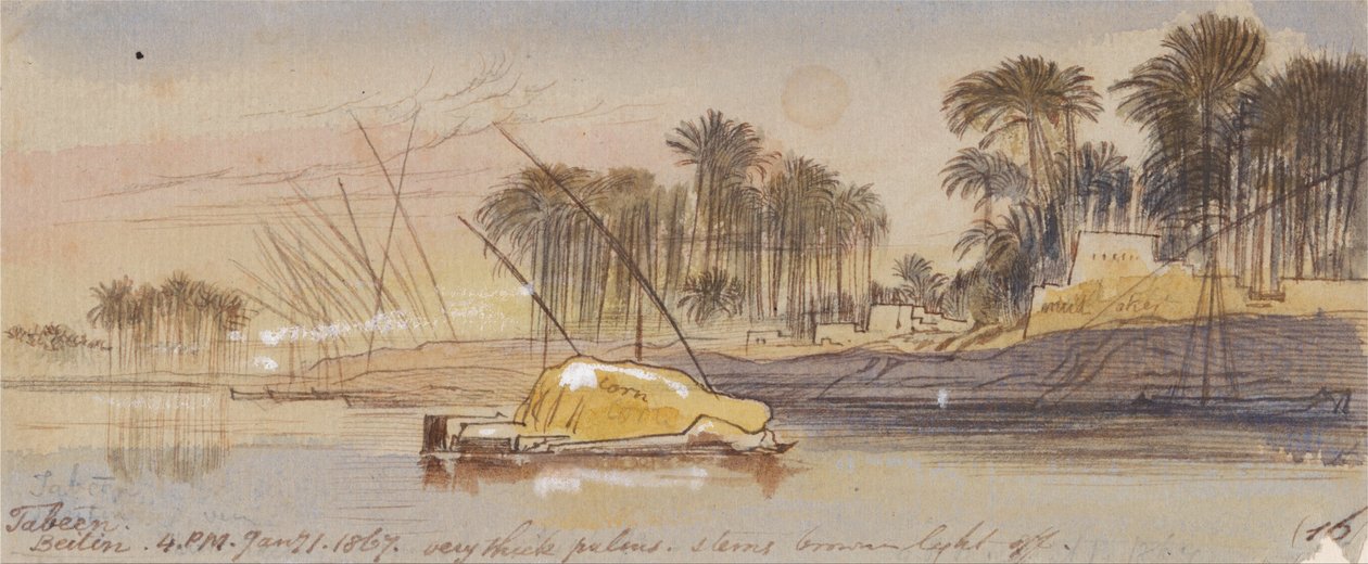 Tabeen Berlin, 4:00 PM, 1 January 1867 by Edward Lear