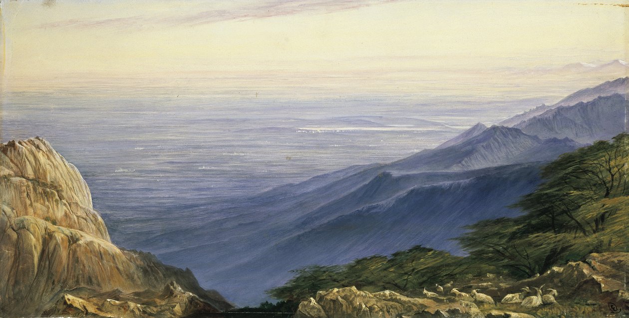 The Plain of Lombardy from Monte Generoso, 19th century by Edward Lear