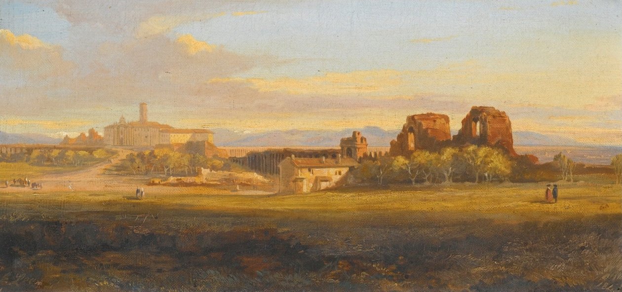 View of the Roman Campagna by Edward Lear
