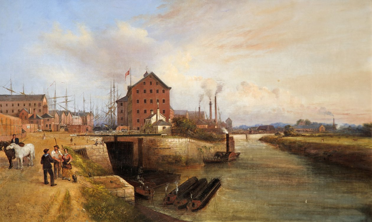 Gloucester Quay and Docks, 1878 by Edward Smith